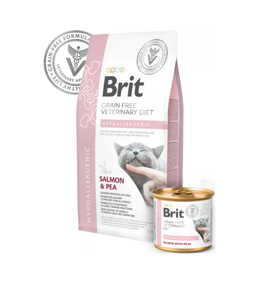 Brit Grain Free Veterinary Diet Hypoallergenic Blik - 6 X 200 Gram 2 Brit Grain Free Veterinary Diet Hypoallergenic Blik - 6 X 200 Gram - Afbeelding 2