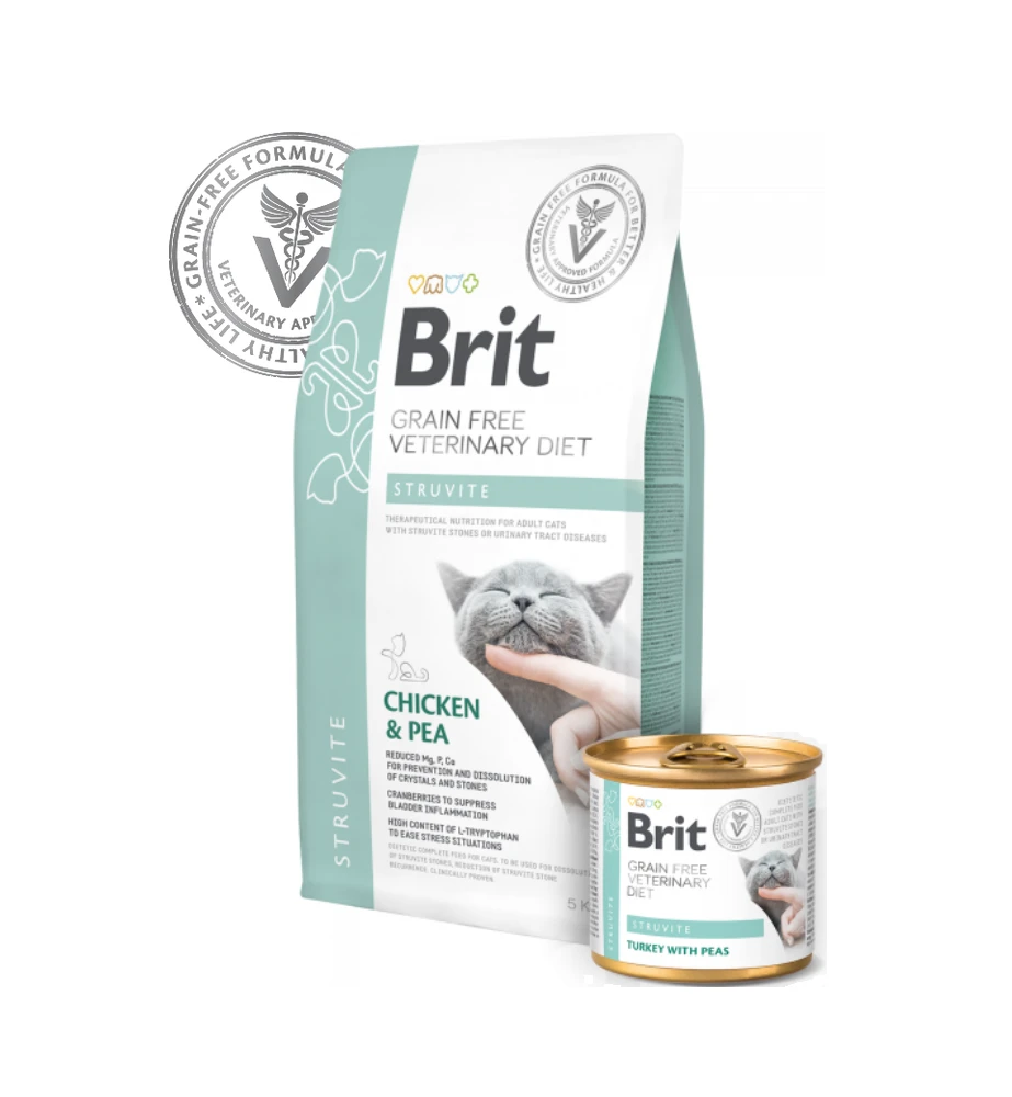 Brit Grain Free Veterinary Diet Struvite Blik - 6 X 200 Gram 2 Brit Grain Free Veterinary Diet Struvite Blik - 6 X 200 Gram - Afbeelding 2