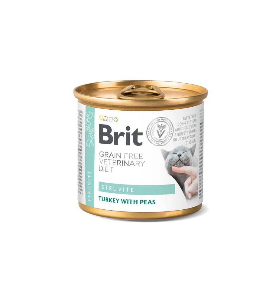 Brit Grain Free Veterinary Diet Struvite Blik - 6 X 200 Gram 1 Brit Grain Free Veterinary Diet Struvite Blik - 6 X 200 Gram