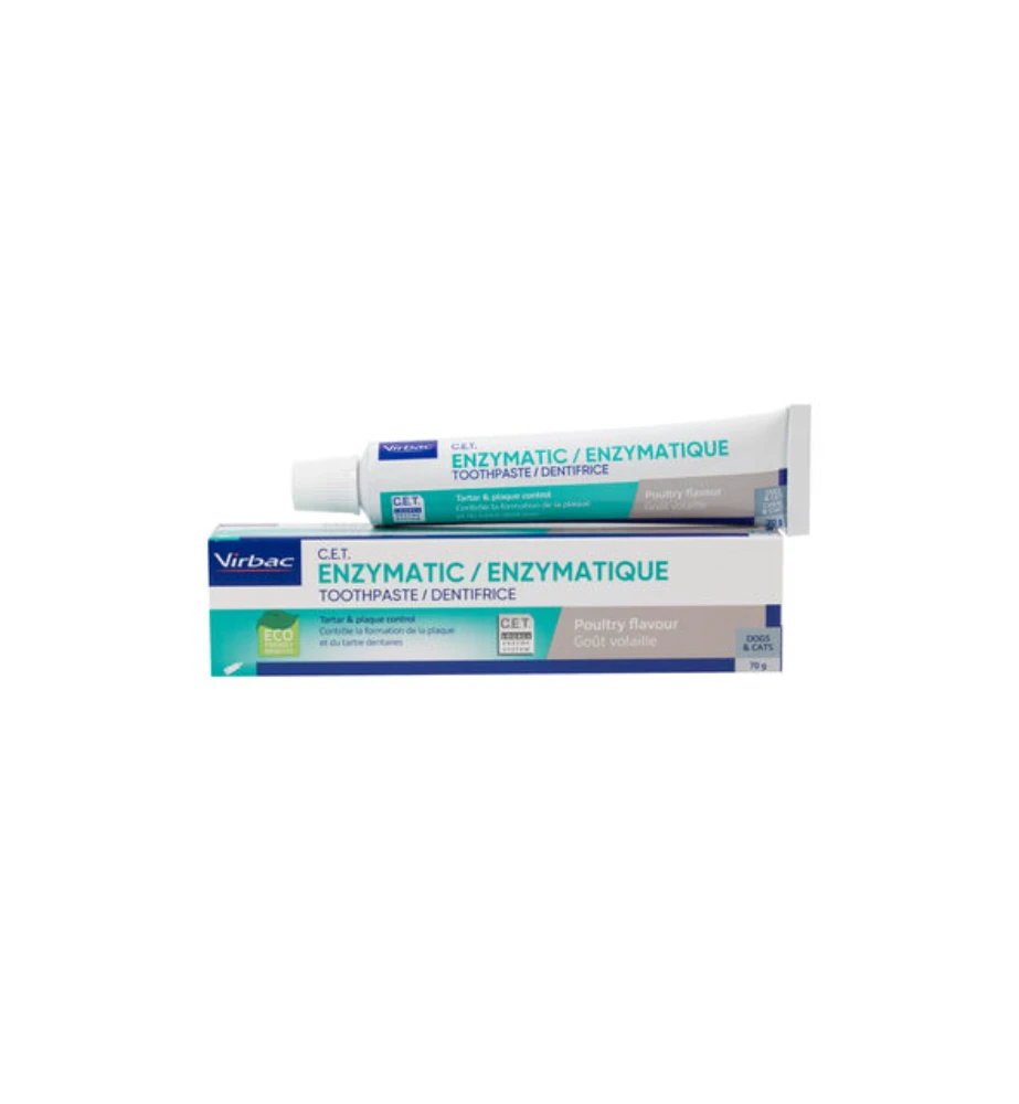 Virbac C.E.T. Tandpasta Met Gevogeltesmaak - 70 Gram 1 Virbac C.E.T. Tandpasta Met Gevogeltesmaak - 70 Gram