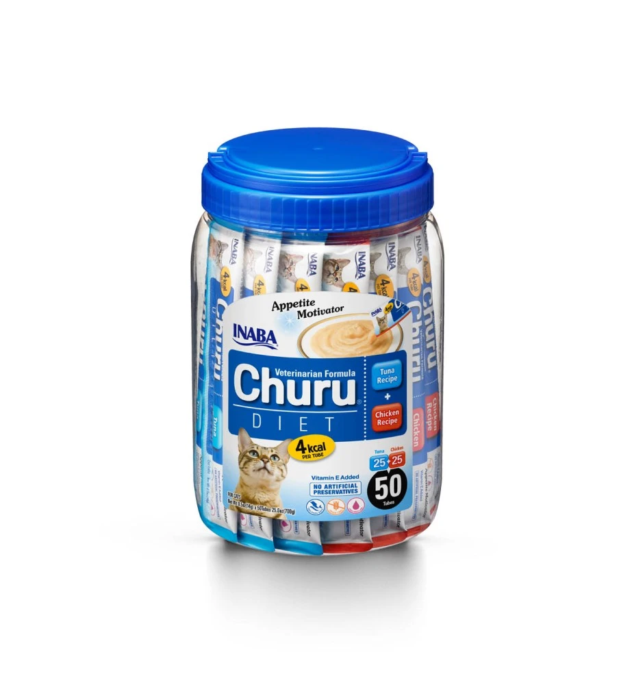 Churu Diet Appetite Motivator Kip & Tonijn - 50 Sticks 1 Churu Diet Appetite Motivator Kip & Tonijn - 50 Sticks