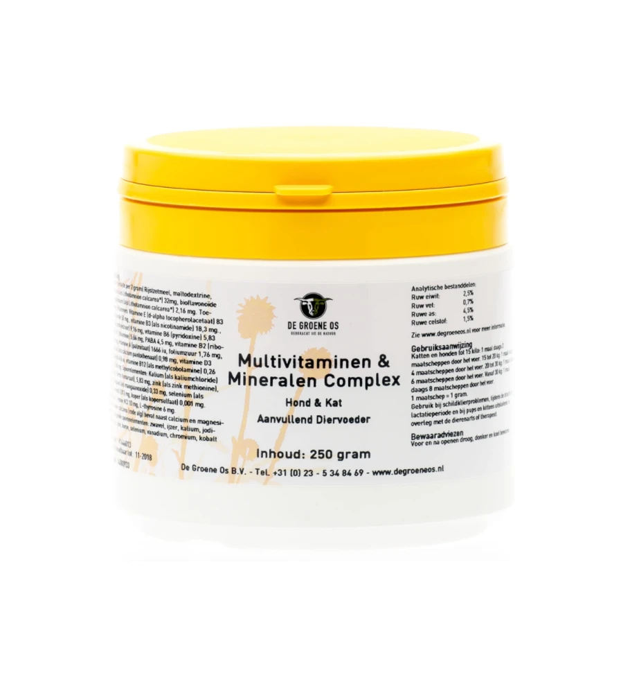 De Groene Os Multivitamine & Mineralen Complex - 250 Gram 1 De Groene Os Multivitamine & Mineralen Complex - 250 Gram