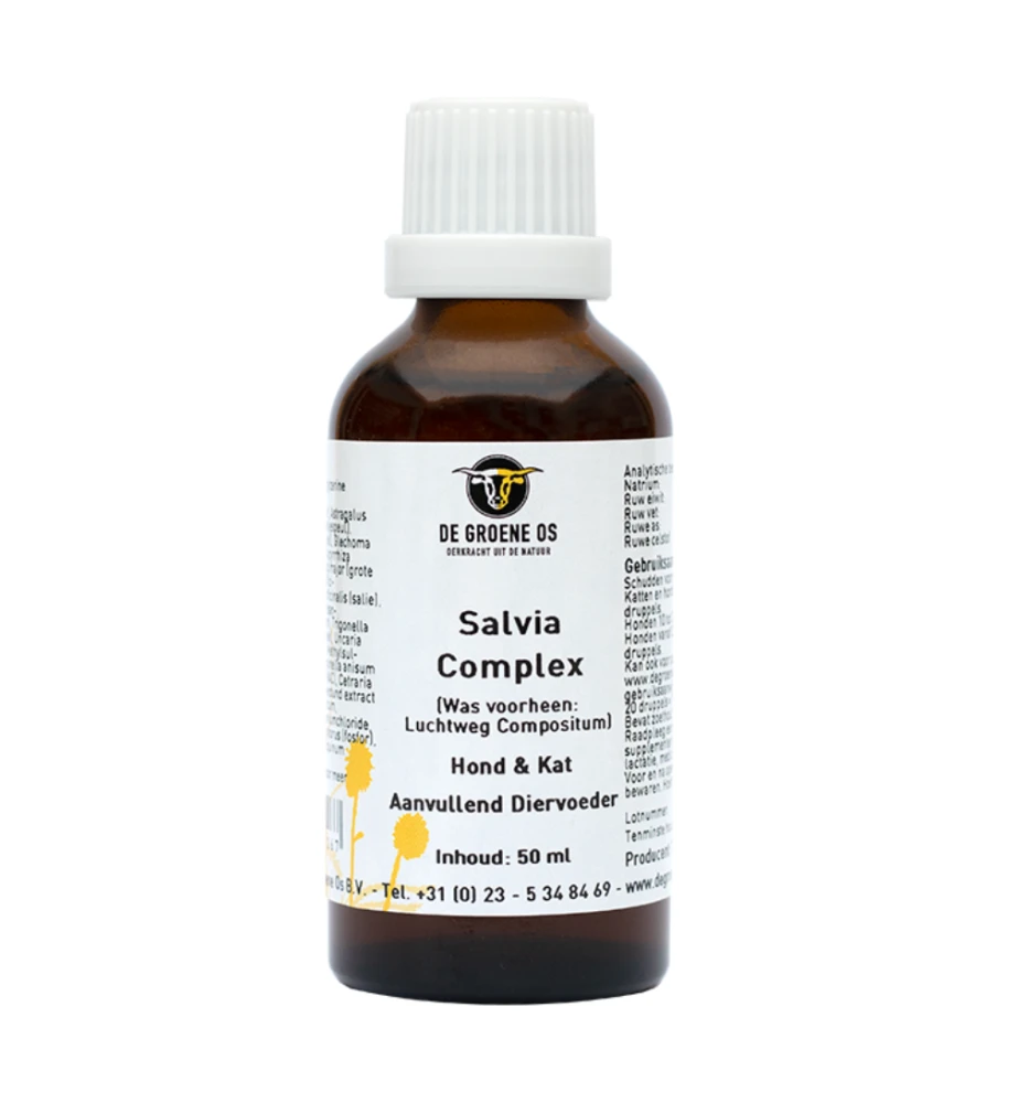 De Groene Os Salvia Complex Hond & Kat - 50 Ml 1 De Groene Os Salvia Complex Hond & Kat - 50 Ml