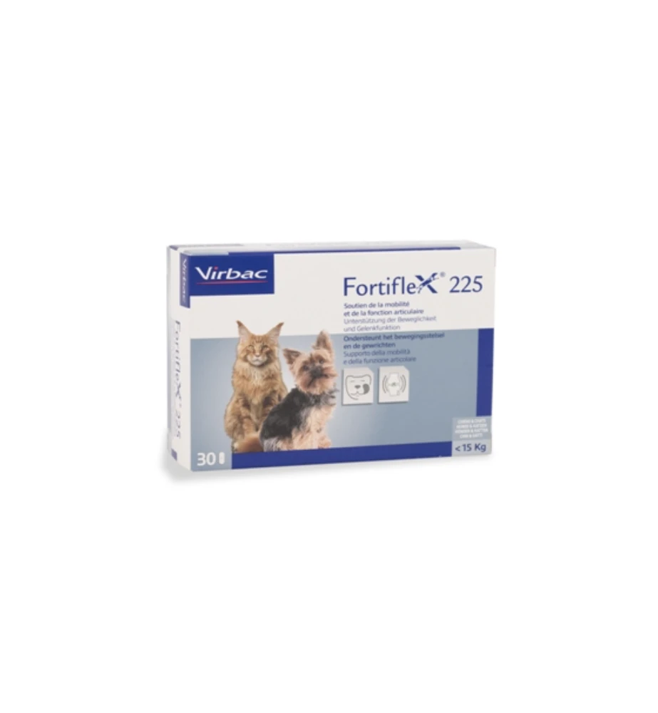 Virbac Fortiflex 225 (-15 Kg) - 30 Tabletten 1 Virbac Fortiflex 225 (-15 Kg) - 30 Tabletten