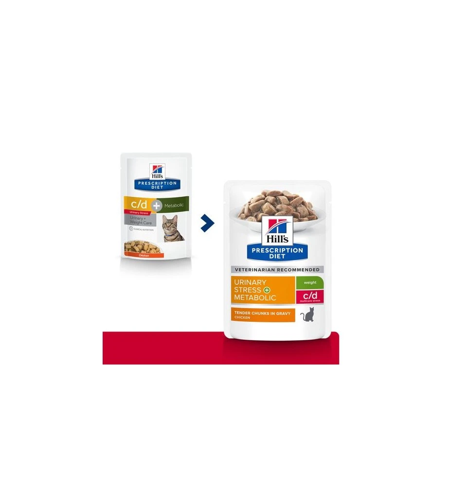 Hill's PD C/D Urinary Stress + Metabolic Maaltijdzakjes - 12 X 85 Gram 2 Hill's PD C/D Urinary Stress + Metabolic Maaltijdzakjes - 12 X 85 Gram - Afbeelding 2