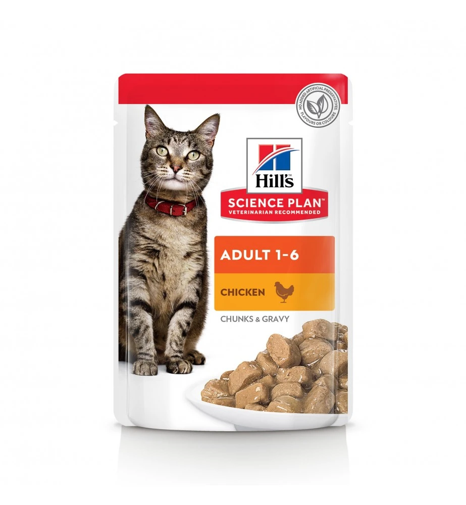 Hill's Science Plan Adult Maaltijdzakjes Met Kip - 12 X 85 Gram 1 Hill's Science Plan Adult Maaltijdzakjes Met Kip - 12 X 85 Gram