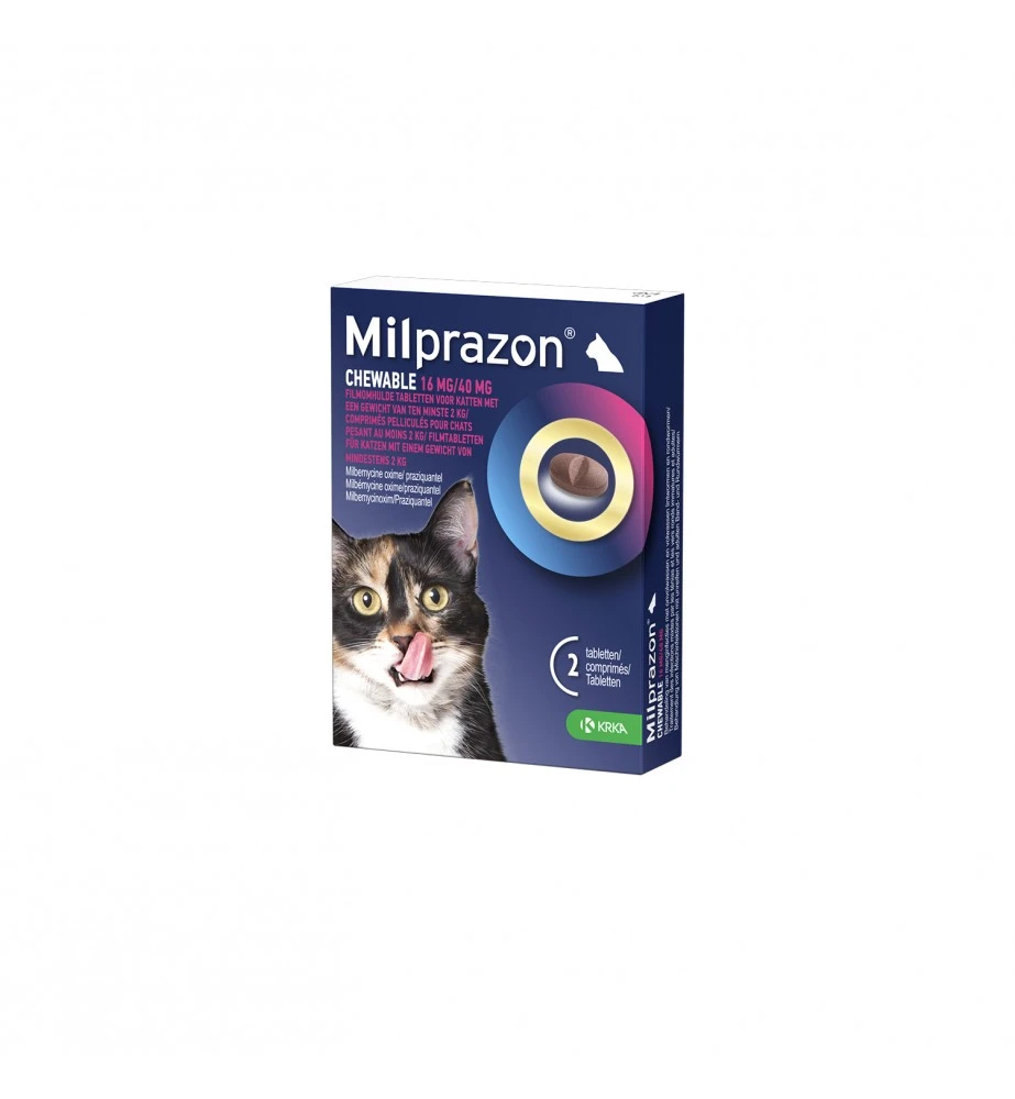 Milprazon Chewable - Grote Kat - 16 Mg/40 Mg 1 Milprazon Chewable - Grote Kat - 16 Mg/40 Mg