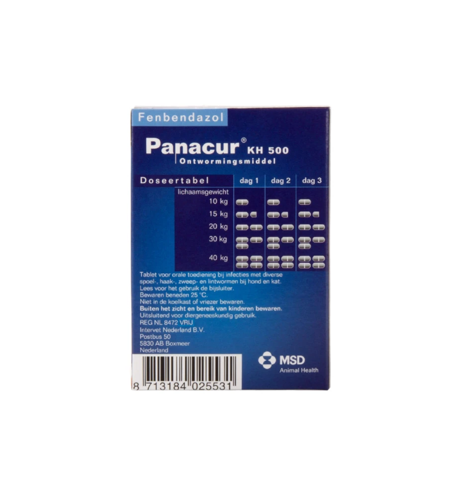 Panacur KH 500 - 10 Tabletten 3 Panacur KH 500 - 10 Tabletten - Afbeelding 3
