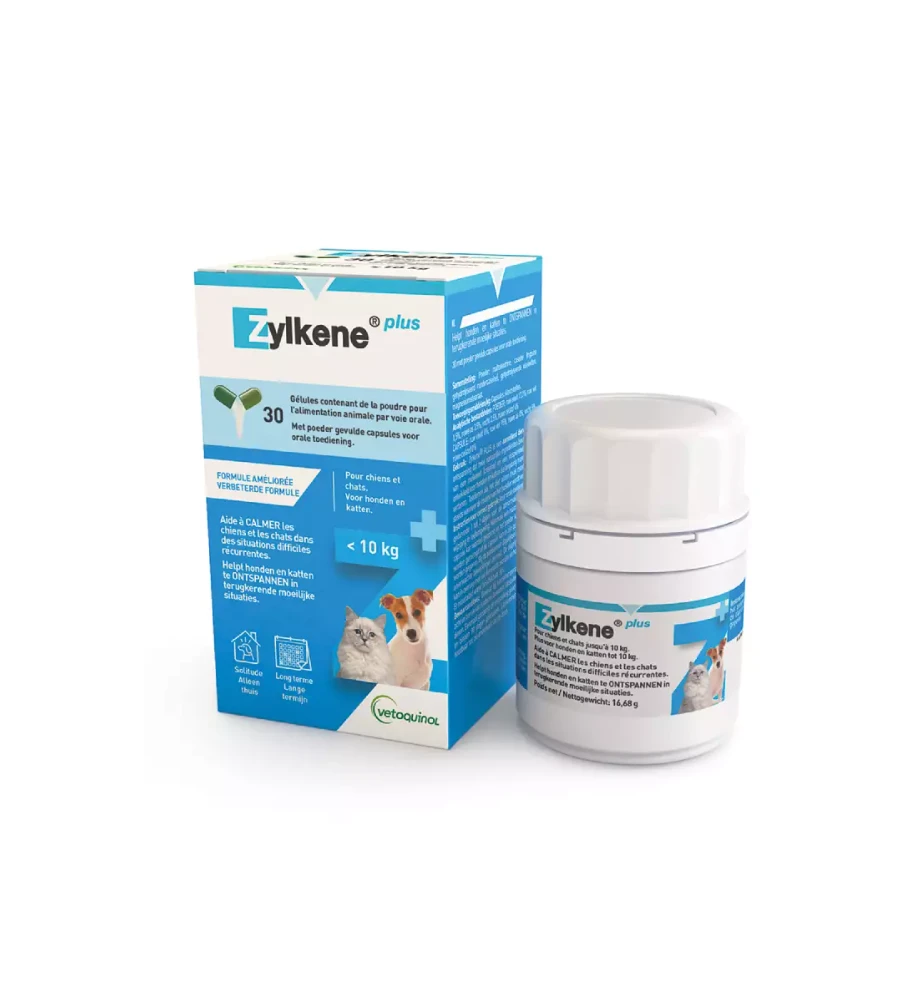 Vetoquinol Zylkene Plus 75 Mg Hond & Kat (-10 Kg) - 30 Capsules 1 Vetoquinol Zylkene Plus 75 Mg Hond & Kat (-10 Kg) - 30 Capsules
